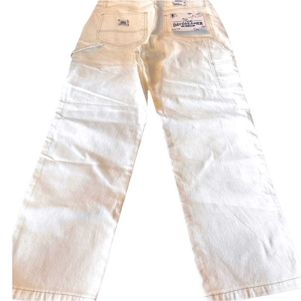 Lee x Daydreamer Workwear Mid Rise Carpenter Jeans Off White 29x29 NEW - Picture 2 of 10